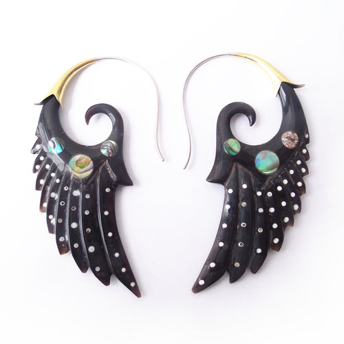 Yellow Chimes Earrings For Women Gold Tone Bali Hoop With Black Star –  GlobalBees Shop